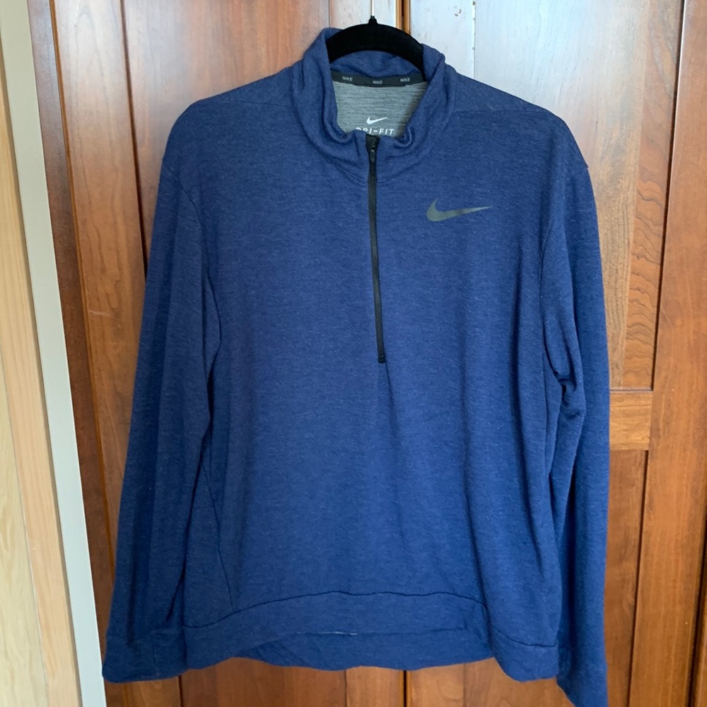 Nike Dry Fit 1/2 zip blue pullover